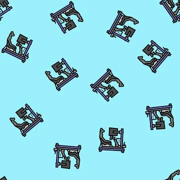 Racing simulator vehicle vector seamless pattern Stock Illustration