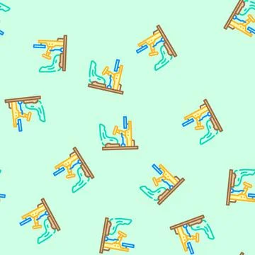 Racing simulator vehicle vector seamless pattern Stock Illustration