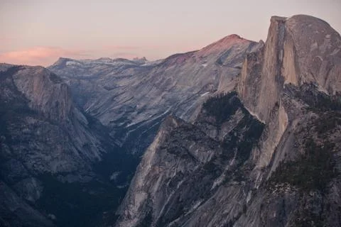 Racing slopes in the light of raspberry sunset Stock Photos