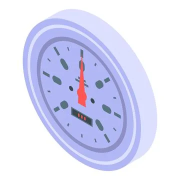 Racing speedometer icon, isometric style 스톡 일러스트