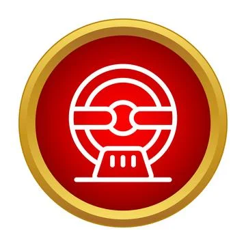 Racing steering wheel game controller simulator icon Stock Illustration