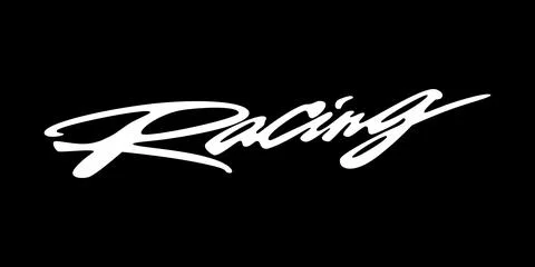 Racing Sticker Signature Vector – Dynamic Speed Lettering Stock Illustration