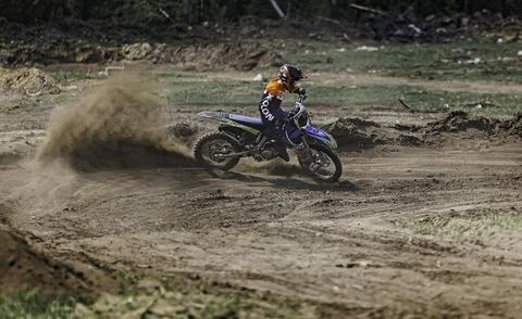 Racing Through Dust Foto stock