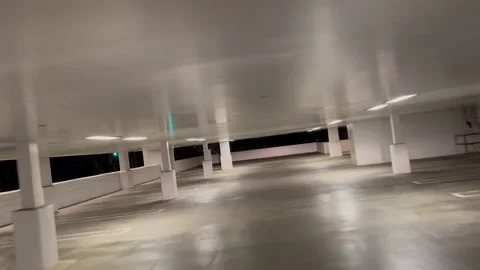 Racing Through Parking Garage Stock Footage 238747748