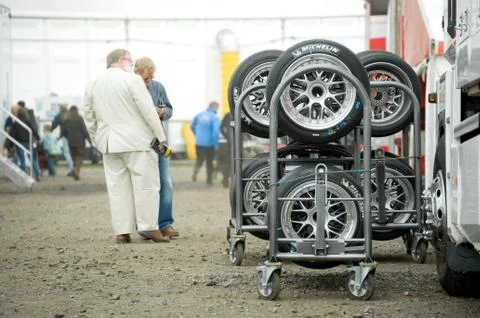 Racing tires Stock Photos