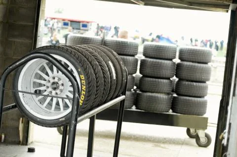 Racing tires Stock Photos