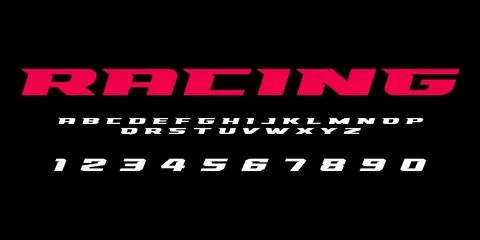 Racing Typography Vector  Bold Speed Lettering Design Stock Illustration