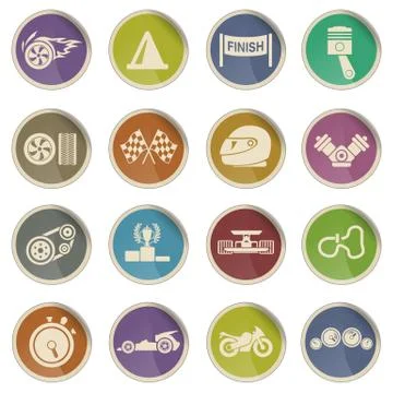 Racing vector icons 스톡 일러스트