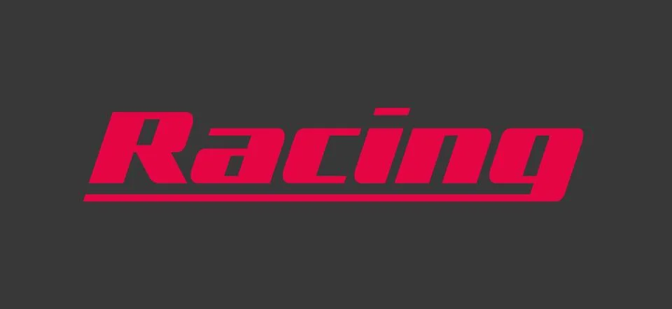Racing Vector Typography Lettering Bold Motorsport Font Design Stock Illustration