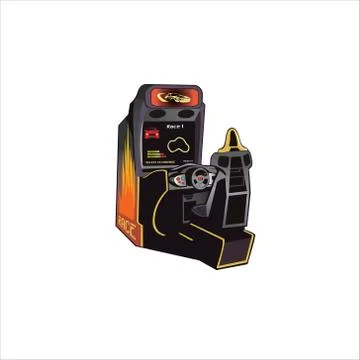 Racing video game console Stock Illustration