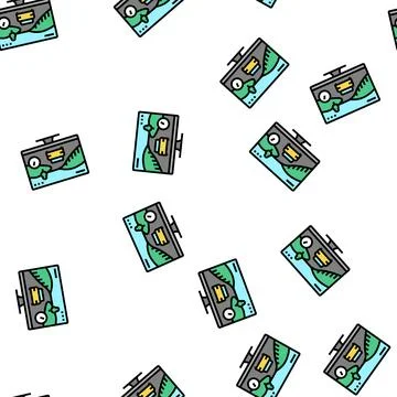 Racing video game vector seamless pattern Stock Illustration
