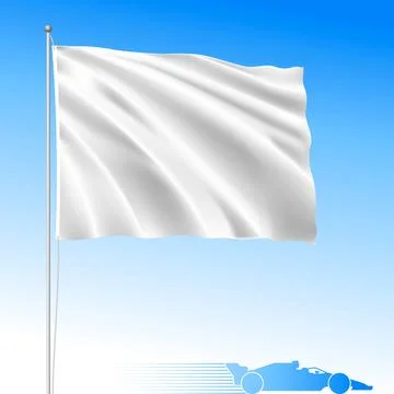 Racing White waving flag, Slow moving vehicle ahead or final lap, illustration Stock Illustration