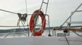 Racing yacht on sea, sailing equipment, outdoor activities HD Footage