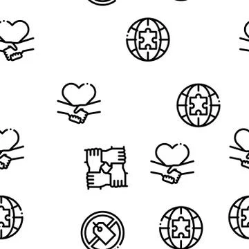 Racism Discrimination Seamless Pattern Vector イラスト素材