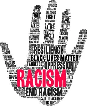 Racism Word Cloud Stock Illustration
