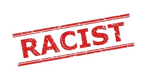 RACIST Watermark with Rubber Surface and Double Parallel Lines Stock Illustration
