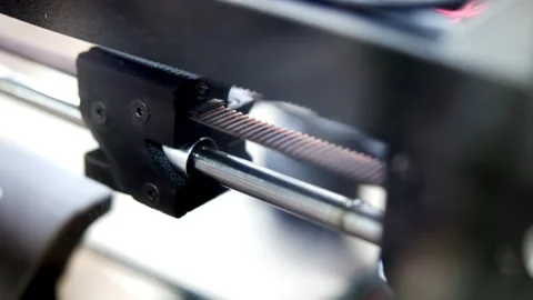 Rack and pinion gear rotating smoothly in six steps. Media 스톡 동영상 315270953