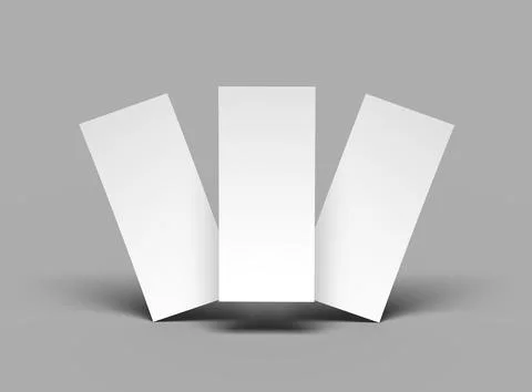 Rack Card Sized 4x9 inc flyer render to present your design. Stock Illustration