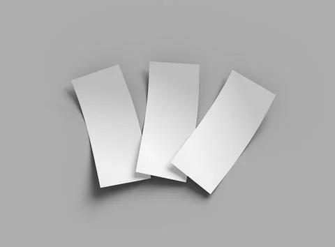Rack Card Sized 4x9 inc flyer render to present your design. Stock Illustration