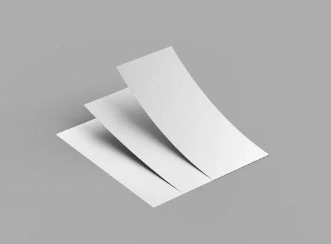 Rack Card Sized 4x9 inc flyer render to present your design. Stock Illustration