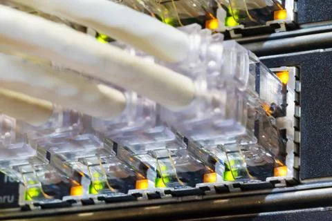 Rack in the data center Stock Photos