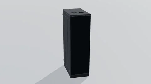 Rack datacenter 3d loop white background 3D animation seamless loop Stock Footage 341849019