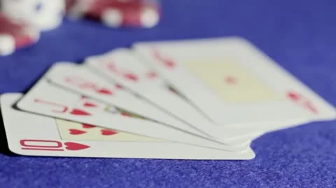 Rack focus across Royal Flush Stock Footage 11160891