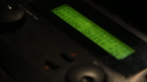 Rack Focus across a synth keyboard display LCD Video stock 10952382