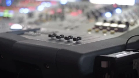 Rack Focus Audio Board Stock Footage 107662769