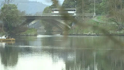 Rack focus on bridge Video stock 92003758