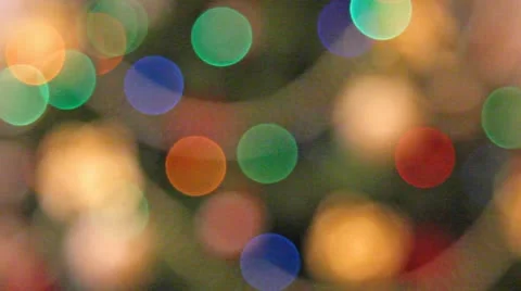 Rack focus christmas lights background Stock Footage 10827153