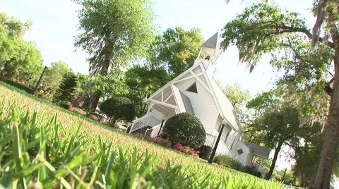 Rack Focus Dutch Angle on Church Chapel Stock Footage 877689