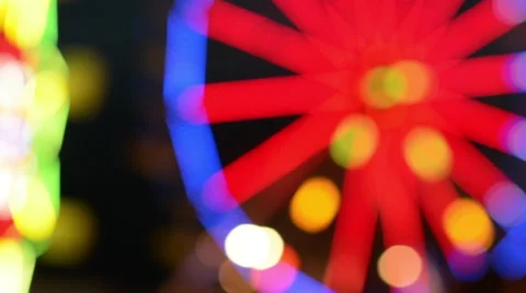 Rack focus of Ferris Wheel at Carnival 스톡 동영상 46657337