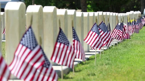 Rack Focus on Flags Video stock 63843394