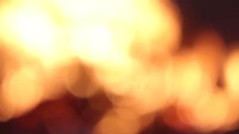 Rack Focus to Flames of Campfire in the Evening Stock Footage 303522413