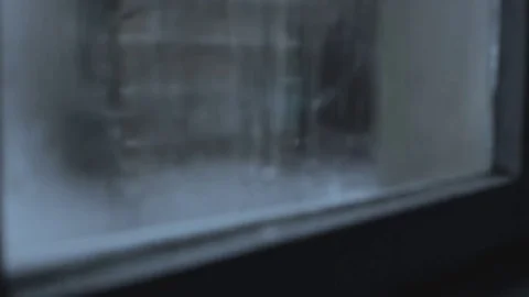 Rack Focus Frozen Window Stock Footage 69778370