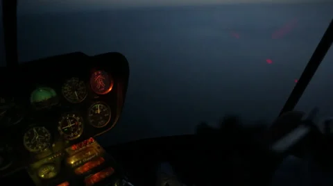 Rack Focus Helicopter Controls Stockbeeldmateriaal 27138298