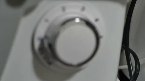 Rack Focus On A Mixer Programing Button, Kitchen Appliance Video stock 70164053