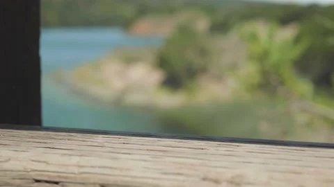 Rack focus pull looking between fence posts San Mateo CA Stock Footage 135695143