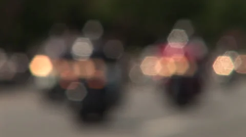 Rack focus Rolling Thunder brings Memorial Day parade through Washington DC Stock Footage 41266648