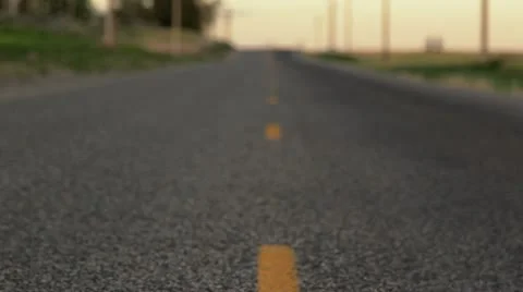 Rack Focus of Rural Road Stock Footage 11204140