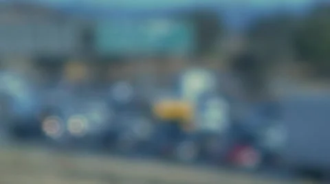 Rack Focus Rush Hour Traffic on 5 Freeway Stock Footage 53839889