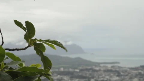 Rack Focus shot to town from a higher elevation Video stock 127067962