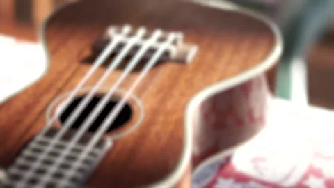 Rack focus on a Spanish guitar Stock Footage 135269322