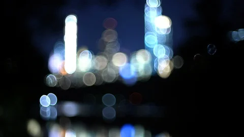 Rack Focus - View of Manhattan Skyline seen from Central Park Stock Footage 108697245