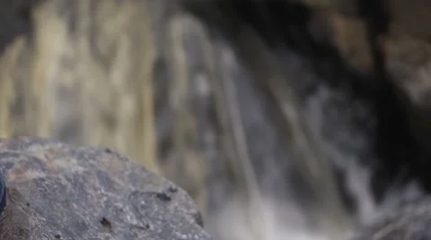 Rack Focus Waterfall Video stock 5090431