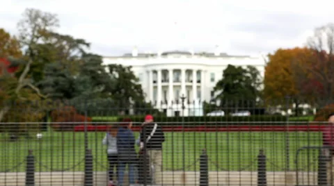 Rack focus on White House in Washington, DC Stock Footage 51467883