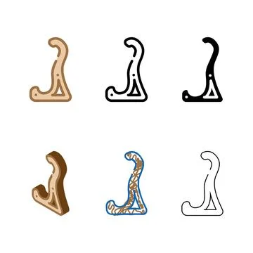 Rack forms for violin color icon vector 스톡 일러스트