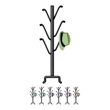 Rack hat stand cartoon vector graphic イラスト素材