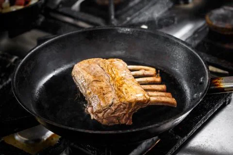 Rack of lamb chops Stock Photos